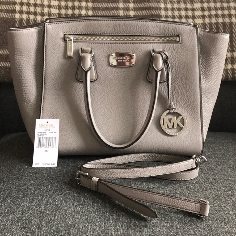 Michael Kors Pearl Grey Sophie Satchel